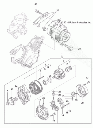 ENGINE ALTERNATOR - R14WH9EMD (49RGRALTERNATOR14HIP)