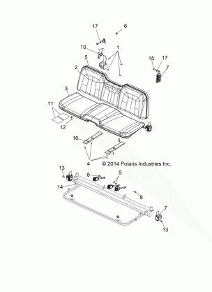 BODY SEAT and BASE - R14WH9EMD (49RGRSEAT14HIPPO)