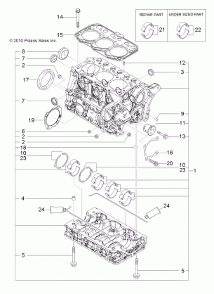 ENGINE CYLINDER BLOCK - R14WH9EMD (49RGRCYLINDER11DCREW)