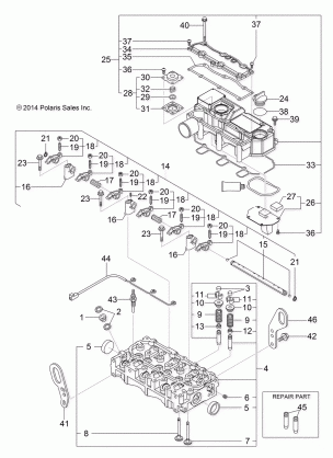 ENGINE CYLINDER HEAD and BONNET - R14WH9EMD (49RGRCYLINDERHD14HIP)