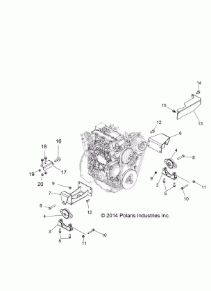 ENGINE MOUNTING - R14WH9EMD (49RGRENGINEMTG14HIP)