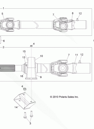 DRIVE TRAIN FRONT PROP SHAFT - R14WH9EMD (49RGRSHAFTPROP11DCREW)