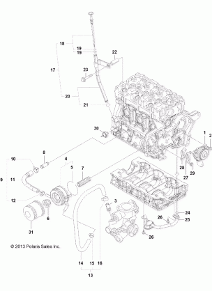 ENGINE OIL SYSTEM AND DIPSTICK - R14WH9EMD (49BRUTUSOIL13LM)