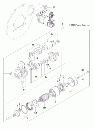 ENGINE STARTING MOTOR - R14WH9EMD (49RGRSTARTINGMTR11DCREW)