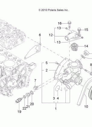 ENGINE WATER COOLING SYSTEM - R14WH9EMD (49RGRWATERPUMP11DCREW)