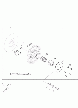 DRIVE TRAIN SECONDARY CLUTCH - R14WH9EMD (49MVCLUTCHDVN14HIP)