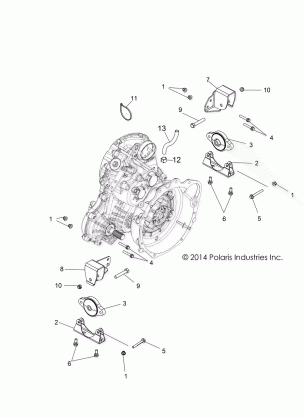 DRIVE TRAIN TRANSMISSION MOUNTING - R14WH9EMD (49MVTRANSMTG14HIP)