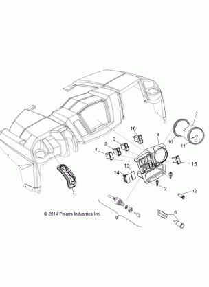 ELECTRICAL DASH INSTRUMENTS and CONTROLS - R14WH9EMD (49RGRDASH14HIP)