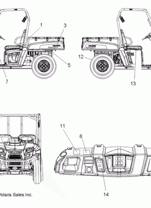 BODY DECALS - R14RC08GC / GJ / FJ (49RGRDECAL12EV)