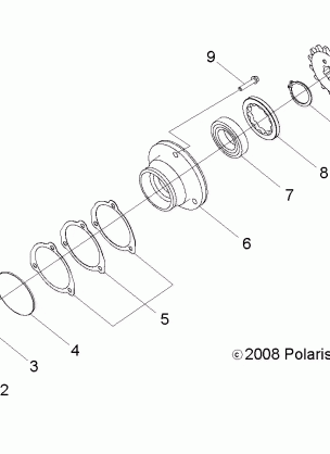 DRIVE TRAIN GEAR SHAFT OUTPUT - R14VA17AA / AF (49RGRGEARSHAFT09RZR170)