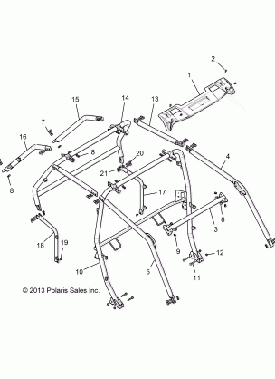 CHASSIS CAB FRAME - Z146T1EAM / EAW (49RGRCAB1410004)