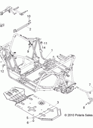 CHASSIS MAIN FRAME and SKID PLATE - Z14JT87AD / 9EAO / 9EAOL / 9EAL (49RGRFRAME11RZR875)