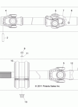 DRIVE TRAIN FRONT PROP SHAFT - Z14JT87AD / 9EAO / 9EAOL / 9EAL (49RGRSHAFTPROP12RZRXP900)