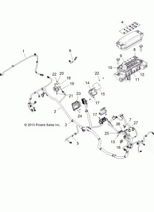 ELECTRICAL WIRE HARNESS - Z14ST1EAM / EAW / EAK / EAN / EFW (49RGRHARNESS14RZR1000)