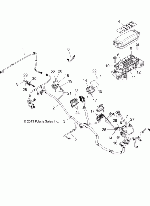 ELECTRICAL WIRE HARNESS - Z14ST1EFX (49RGRHARNESS14RZR1KI)