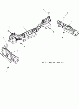 BODY REAR RACK EXTENDERS - Z14VE7EAJ (49RGRRRRACKEXT14RZR800)