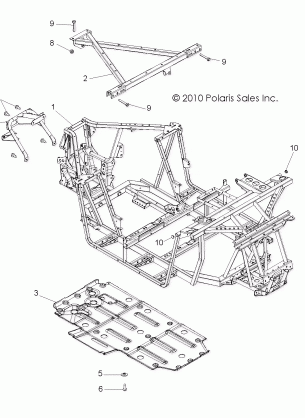 CHASSIS MAIN FRAME and SKID PLATE - Z14VE76AD / 7EAL / 7EAW / EAJ / EAU (49RGRFRAME11RZR)