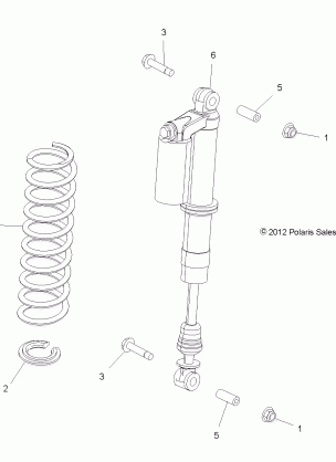 SUSPENSION FRONT SHOCK MOUNTING - Z14VE7EAL / 7EAW / EAJ / EAU (49RGRSHOCKMTG13RZRS)