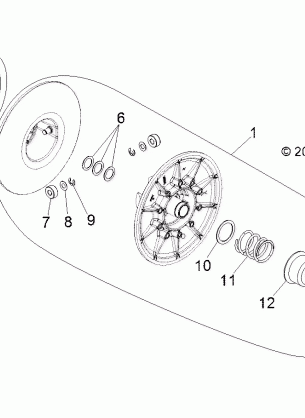 DRIVE TRAIN SECONDARY CLUTCH - Z14VH57AD (49RGRCLUTCHDVN1323038)