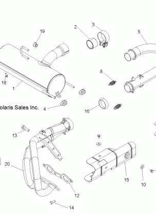 ENGINE EXHAUST SYSTEM - Z14VH76AC / AD / EAI / EAK / EAJ / EAL / EAW (49RGREXHAUST12RZR)