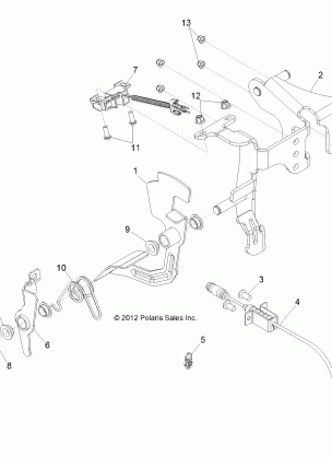 ENGINE THROTTLE PEDAL - Z14VH76AC / AD / EAI / EAK / EAJ / EAL / EAW (49RGRTHROTTLEPEDAL13RZR)