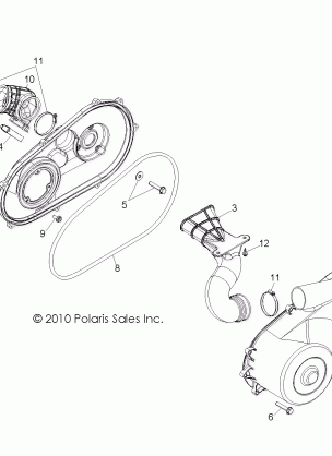 DRIVE TRAIN CLUTCH COVER and DUCTING - Z14VH76AC / AD / EAI / EAK / EAJ / EAL / EAW (49RGRCLUTCHCVR11RZRS)