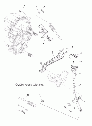 DRIVE TRAIN GEAR SELECTOR - Z14VH76AC / AD / EAI / EAK / EAJ / EAL / EAW (49ATVGEARSELECT11RZRS)