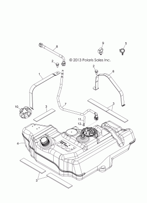 BODY FUEL TANK - Z14VH76AC / AD / EAI / EAK / EAJ / EAL / EAW (49RGRFUEL14RZR800)