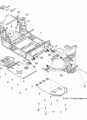 CHASSIS MAIN FRAME and SKID PLATE - Z14XT9EAO (49RGRFRAME12RZRXP4)