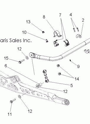 SUSPENSION TORSION BAR REAR - Z14XT9EAO (49RGRSTABILIZERRR11RZR875)