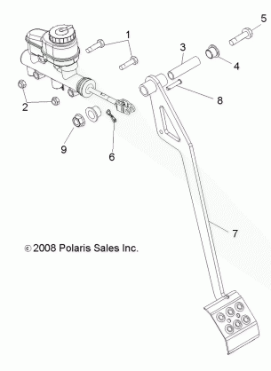 BRAKES PEDAL and MASTER CYLINDER MOUNTING - R14RC08GD / GJ / FJ (49RGRBRAKEFOOT10)