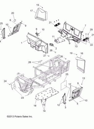 BODY FLOOR and FENDERS - R14RC08GD / GJ / FJ (49RGRMOLDINGS14EV)