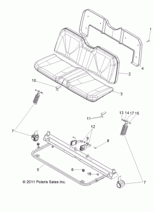 BODY SEAT AND BELTS (BUILT 9 / 30 / 13 AND BEFORE) - R14RH57AA / AC / AR / 6EAZ (49RGRSEAT12500)
