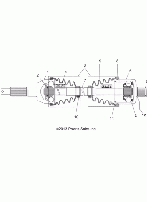 DRIVE TRAIN REAR DRIVE SHAFT - R14RH57FX (49RGRSHAFTDRVRR14570I)