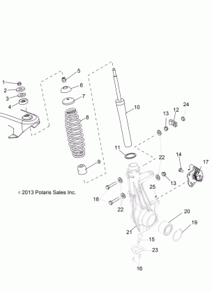 SUSPENSION FRONT STRUT - R14RH57FX (49RGRSUSPFRT14570I)