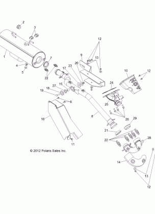 ENGINE EXHAUST - R14TH76AA / AC / EAS / AAC / ACC / EASC (49RGREXHAUST13CREW)