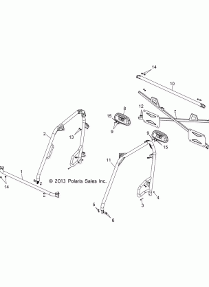 CHASSIS CAB FRAME - R14TH76AA / AC / EAS / AAC / ACC / EASC (49RGRFRAME14800)