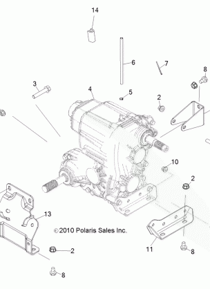 DRIVE TRAIN MAIN GEARCASE MOUNTING - R13HR76AG / AR (49RGRGEARCASEMTG116X6)