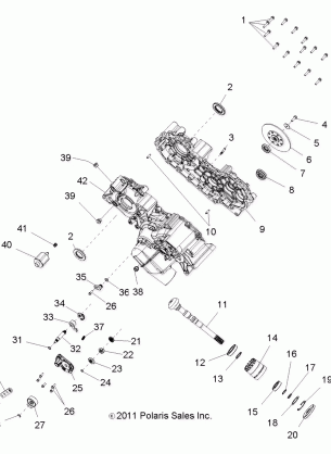 DRIVE TRAIN MAIN GEARCASE - R13WH76AG / AR / EAH / EAI (49RGRGEARCASE1332977)