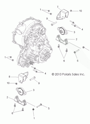 DRIVE TRAIN TRANSMISSION MOUNTING - R13WH90DG (49RGRTRANSMTG11D)