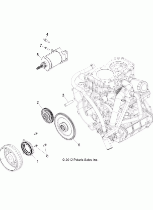 ENGINE STARTER and DRIVE - R13JT87AD / AL / 9EAK / EAL / EAO / EAT / EAW / EAP (49RGRSTARTINGMTR13RZRXP4)