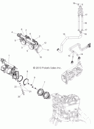 ENGINE THROTTLE BODY and INJECTOR - R13JT87AD / AL / 9EAK / EAL / EAO / EAT / EAW / EAP (49RGRTHROTTLEBODY11RZRS)