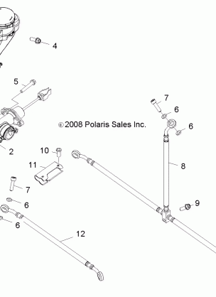 BRAKES MASTER CYLINDER and BRAKE LINES - R13VA17AA / AB (49RGRBRAKELINES09RZR170)