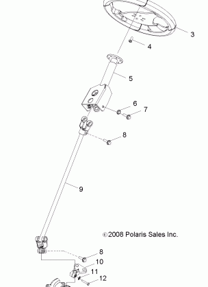 STEERING POST - R13VA17AA / AB (49RGRSTEERING09RZR170)