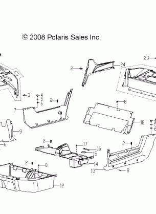 BODY HOOD BUMPERS PANELS FLOOR and RACK - R13VA17AA / AB (49RGRMOLDINGS09RZR170)