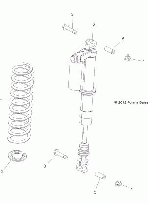 SUSPENSION FRONT SHOCK MOUNTING - R13VE76AI / AW / 7EAS / EAT (49RGRSHOCKMTG13RZRS)