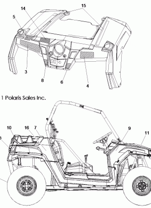 BODY DECALS - R13VH76AC / AD / AN / AS / EAI (49RGRDECAL12RZR)