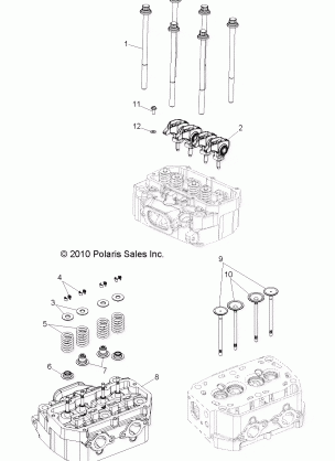 ENGINE CYLINDER HEAD and VALVES - R13VH76AC / AD / AN / AS / EAI (49RGRVALVE11RZRS)