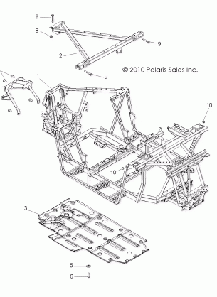 CHASSIS MAIN FRAME and SKID PLATE - R13VH76AC / AD / AN / AS / EAI (49RGRFRAME11RZR)