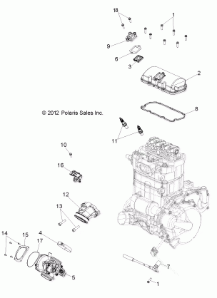 ENGINE THROTTLE BODY and VALVE COVER - R13VH76AC / AD / AN / AS / EAI (49RGRTHROTTLEBODY13RZR)